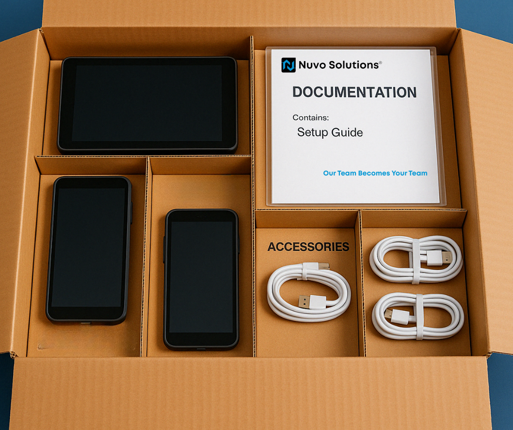 Kitting & packaging for mobile device deployment, Nuvo Solutions